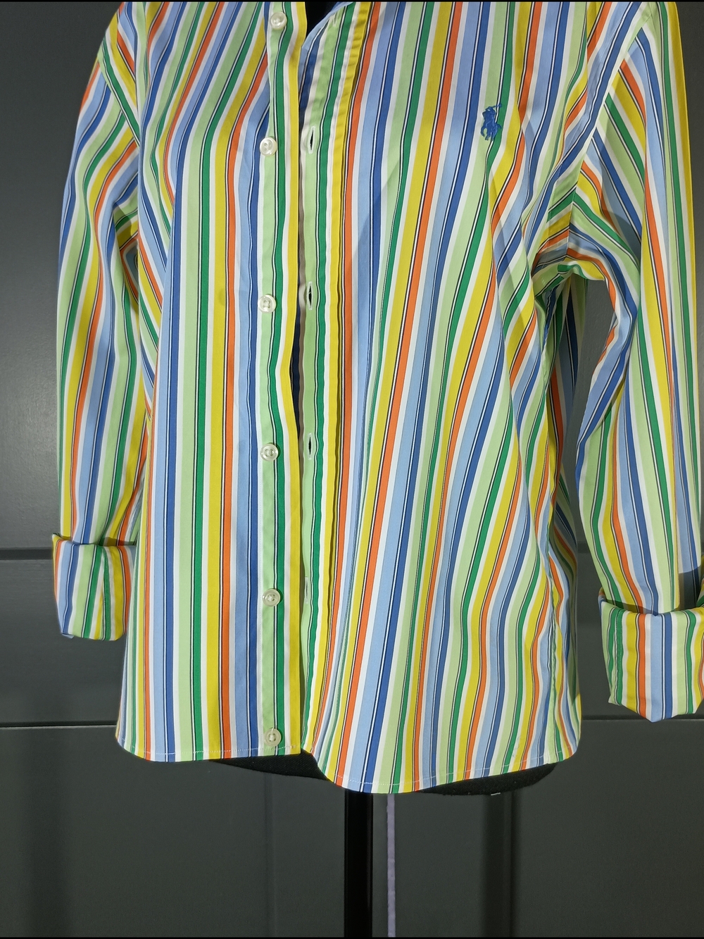Upcycled Ralph Lauren Ruffled Collar Shirt - Picture 2 of 8